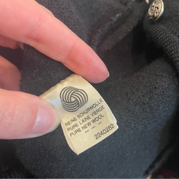 GEIGER TYROL Vintage Black Pure Wool Cropped Jacket Made in Austria - Picture 9 of 10